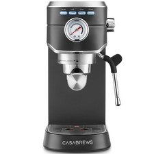 Espresso Machine 20 Bar, Stainless Steel Espresso Maker with Milk Frother Steam
