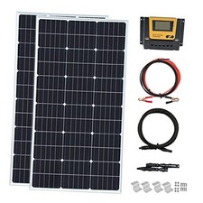 200 Watt 12Volt/24Volt Solar Panel Kit 2X100W Monocrystalline 200W solar kit