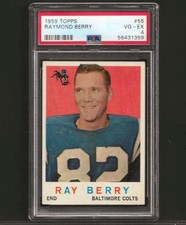 1959 Topps #55 Raymond Berry Colts Vg-Ex PSA 4