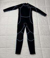 OmGear Kids Wetsuit Full-Length Neoprene   Black/Aqua Size 14