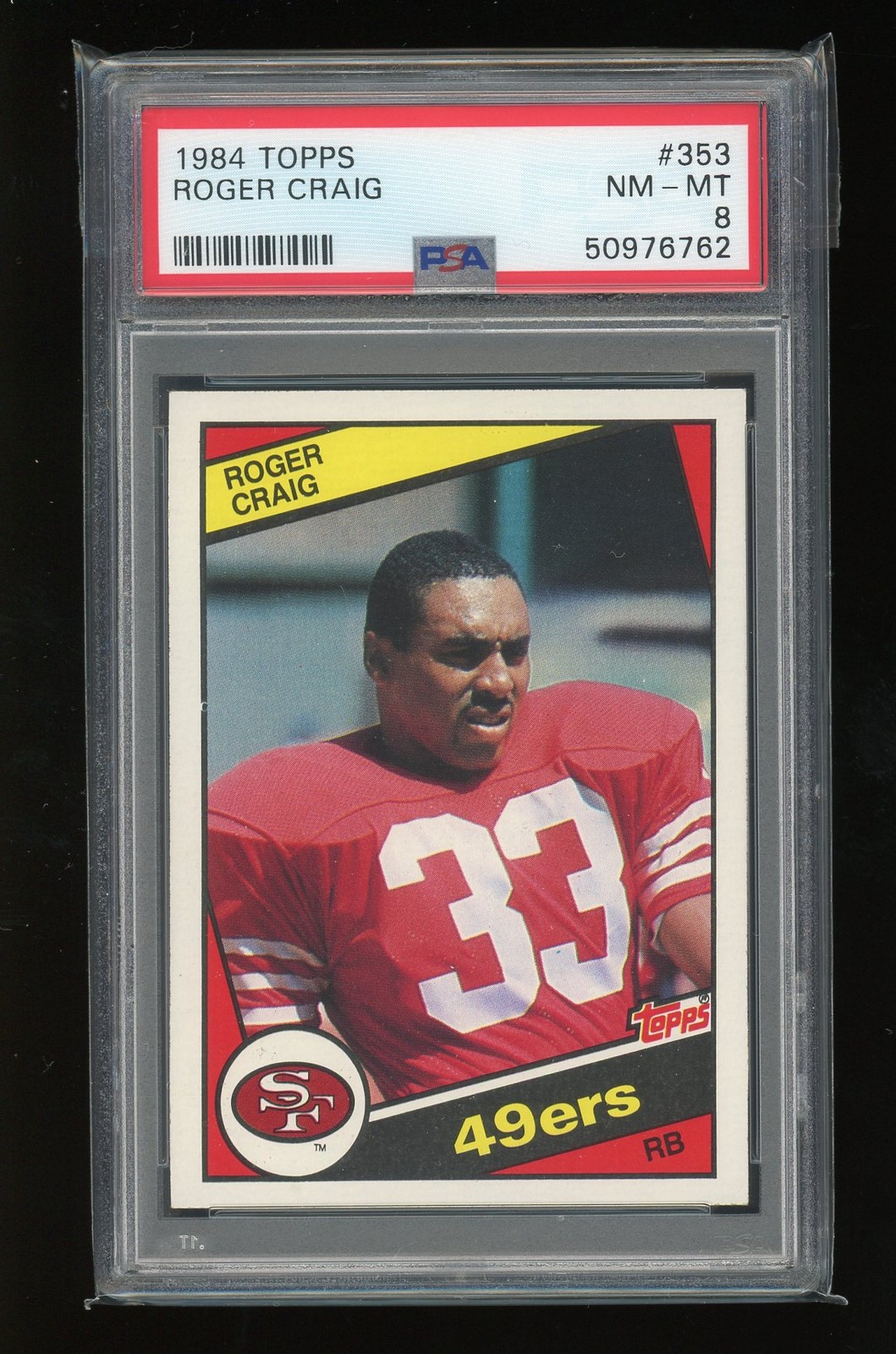 1984 Topps #353 Roger Craig PSA 8