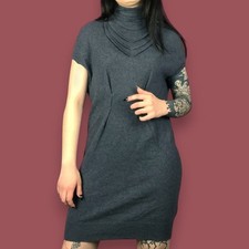 Vestido Suéter Brunello Cucinelli Vintage Gris Cachemira (M) para Mujer
