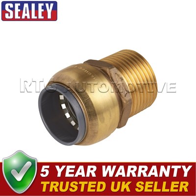 Sealey SharkBite �� Messing gerader Adapter 15 mm x 1/2''BSPT SBA15BSA