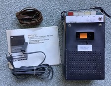 VTG Sony Cassette-Corder TC-66 Tape Player Recorder W/ Case/ Power Cord/ booklet