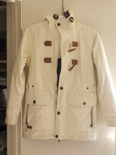 Giacca cappotto Lita donna donna collezione foderata con cappuccio avorio piccola XS impermeabile - Foto 16 di 17