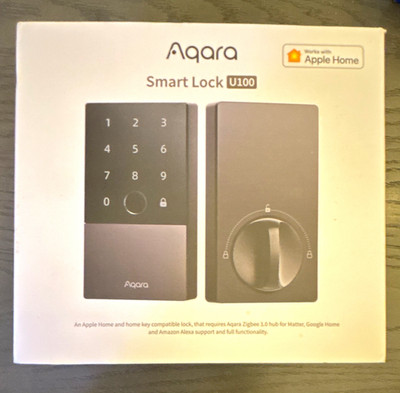 Aqara Smart Lock U100 Keypad Fingerprint Smart Deadbolt Apple Home Gray