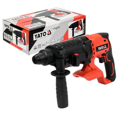 Yato Akku Bohrhammer 18V SDS PLUS 2,4J Meißelfunktion +Zusatzgriff Solo YT-82772
