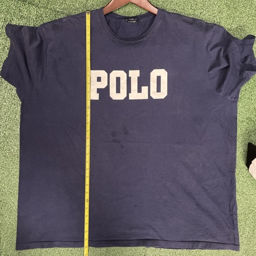 POLO Ralph Lauren Shirt Size 2XL Navy Blue POLO Spellout - Picture 9 of 9