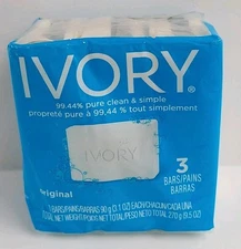 Ivory Original Scent Soap Personal Bar 3.1 Ounce, Pack of 3 New Sealed
