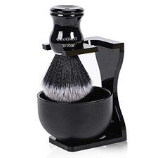 Je Co Men's Shaving Brush Set, 3 in 1 Synthetic Shaving Brush with Acrylic
