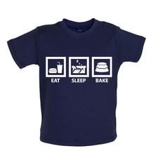 Eat Sleep Bake - Baby T-Shirt / Babygrow - Baker Baking Cake Cakes Love Funny