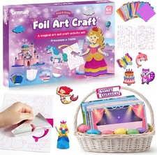 Foil Art Craft Kit for Kids, No Mess Creative Fun for Ages 4-10