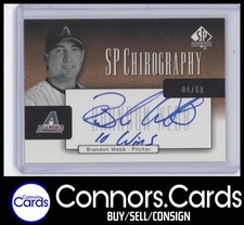 Brandon Webb Auto 2004 SP Authentic #CA-BW Chirography Bronze Inscription /60