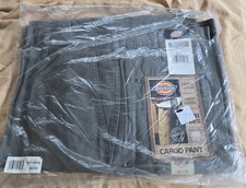 Dickies Men's Loose Fit Cargo Pants 42x30 Gray Cotton Canvas 23214ROG