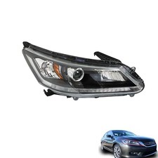 Headlight Assembly Black Housing Passenger Side w/o DRL Replacement for