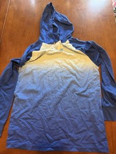 The Children's Place Boys Hooded Pullover Hoodie Long Sleeve Blue L 10/12 