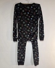 Calvin Klein Pajama Set Girls - Pink, Balck Stars velour size 10