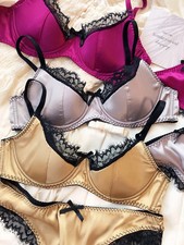Lace Push Up Bra Set Women's Underwire Support Soft Lingerie Underwear Set