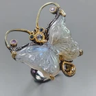 Handmade 24 ct+ Natural Labradorite Ring 925 Sterling Silver Size 7.5 /R437280