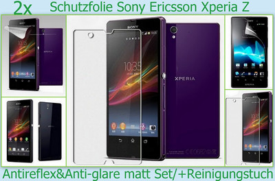 2 x Antireflex Display Schutz Folie matt für Sony Xperia Z L36H Screen Protector