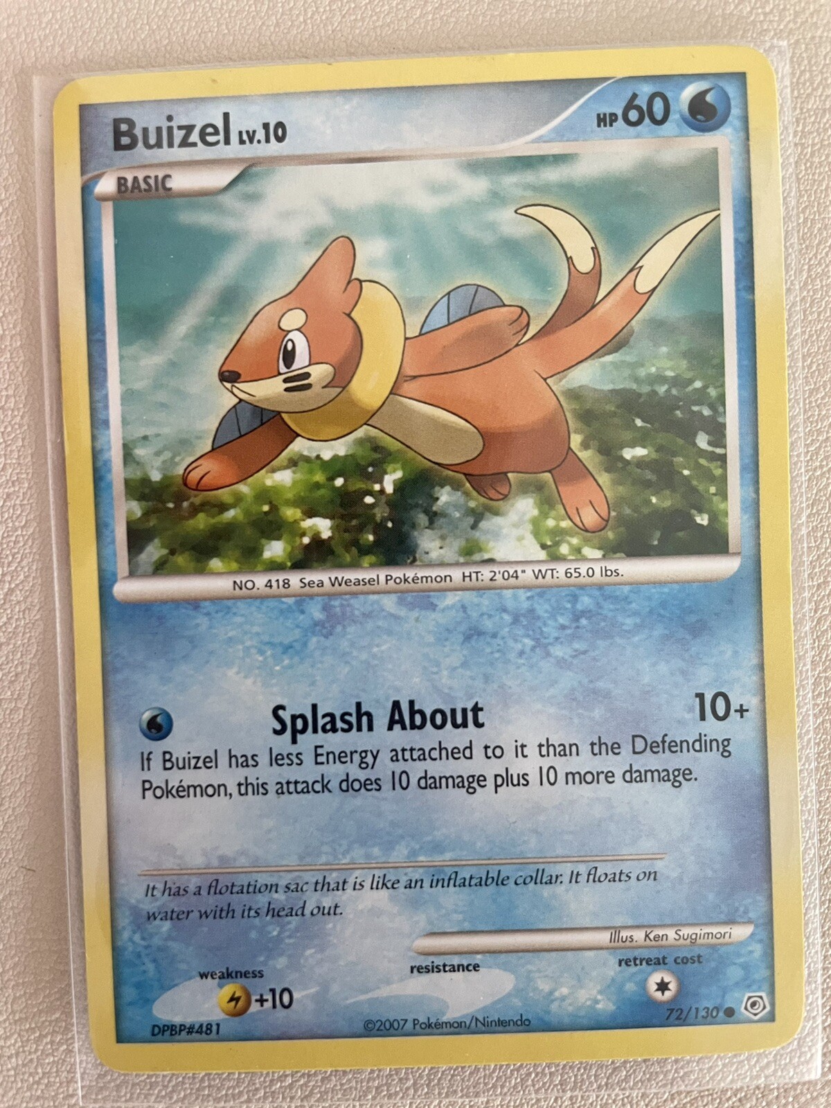 Pokémon TCG Buizel Diamond & Pearl 72/130 Regular Common LP