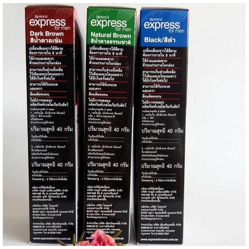 Tinte restaurador para hombre Restoria Express para cubrir color de cabello gris tono crema Foto 2 de 4