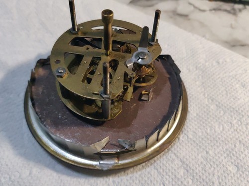 Antique Delfts Handpainted Mantle Clock West Germany Mercedes NOT RUNNING - Picture 15 of 18