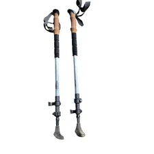 Adjustable Cascade Mountain Tech Trekking Poles With Cork Grips Rubber Tips