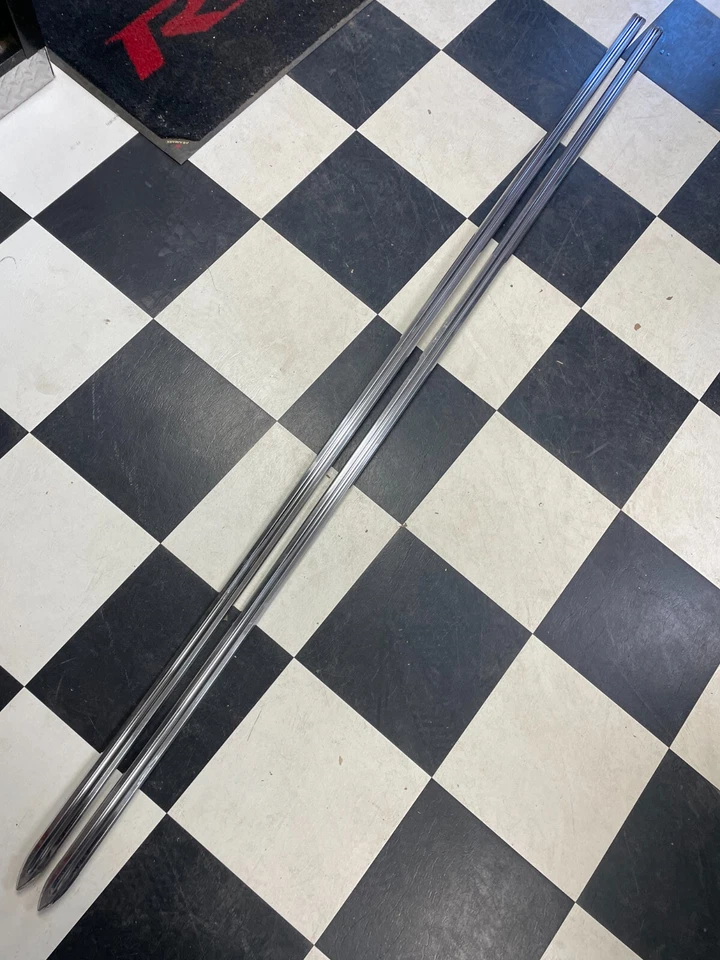 1941 PONTIAC STREAMLINER? TORPEDO? PAR DE ACABAMENTO DE MOLDURAS DE PAINEL BALANCIM LUXO NOS - Imagem 2 de 4