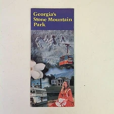 Vintage 1980's Souvenir Color Brochure Georgia's Stone Mountain Park Memorial GA