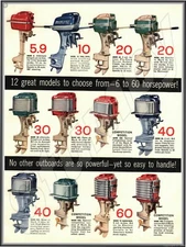 Mercury Outboard Motors Metal Sign 9" x 12"