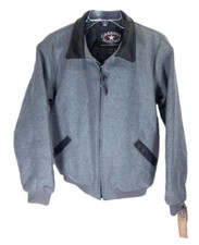 Carroll Original Wear Felted Wool Blend Lined Gray Jacket Youth L