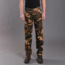 Men Military Combat Pants Camouflage Cargo Work Trousers Casual Camo with Pocket