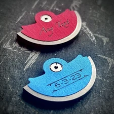 NH34/NH35/NH36 Rotor Cover - ANY TEXT/LOGO Brushed Blue/Red - Seiko Mod Parts