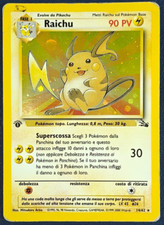 Pokemon Raichu Holo - Fossil 14/62 Prima Edizione! ITA