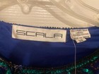 NWT Exquisite Scala Blue Cocktail Suit Jacket Plus Size 3X Beaded Sequins Button — photo 2