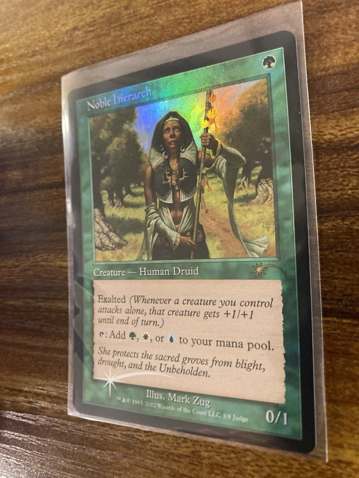 MTG✨NOBLE HIERACH Judges Reward FOIL✨MINT RARE Creature 2012 M. Zug Art UNPLAYED - Image 4 of 4