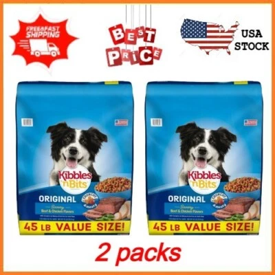 KIBBLES ‘N BITS Kibbles 'n Bits Original Beef & Chicken Flavors Dry Dog Food, 45 lb