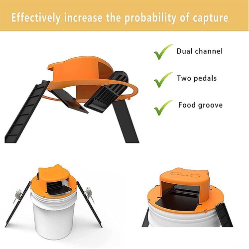 N Flip Slide Secchio Coperchio Trappola per topi Compatibile con secchio automat - Foto 5 di 13