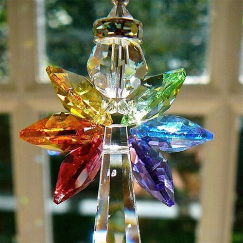 Rainbow Angel Crystal Beads Suncatcher Pendants Window Hanging Decor Ornament - Picture 6 of 9
