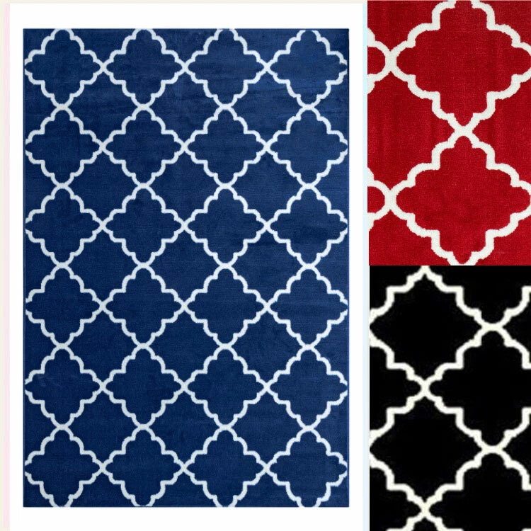 RUGSOVERSTOCK Contemporary Trellis Modern Geometric Area Rug - 635