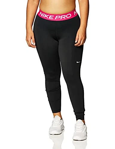 Nike Pro 365 Tight Leggings Women Black Pink Sz XS CZ9779 011