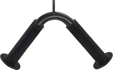 Tricep Press Down Bar, V Bar Cable Attachment, Steel with Non-Slip Black V Bar