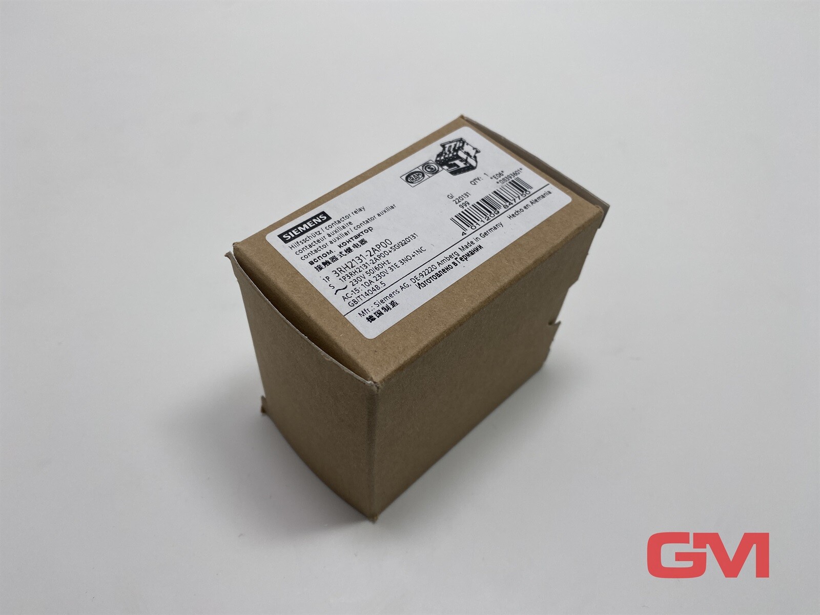 Siemens Auxiliary Relay 3RH2131-2AP00 Contactor Relay 3NO + 1NC 230V AC 50/60Hz