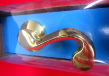 NEW Designer Collection Peerless Gold Toilet Tank Lever Curved Handle Box Worn