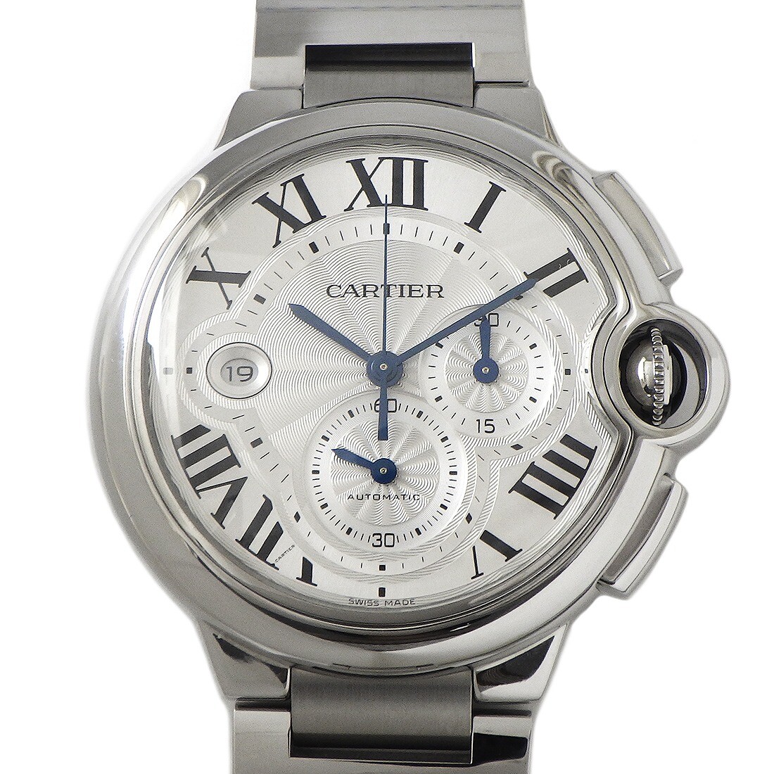 Cartier Ballon Bleu XL Automatic Watch Silver Dial Stainless Steel W6920002