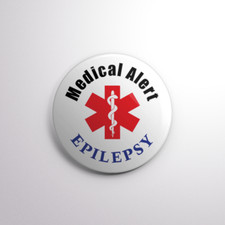 Medical Alert - EPILEPSY - Pin Button Badge 25mm / 1 Inch