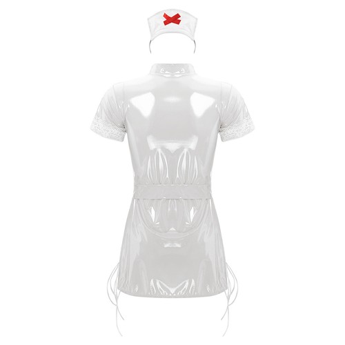 Women's Lingerie Set Scrubs Dress With Headwear Nightclub Halloween Sleepwear - Picture 20 of 58