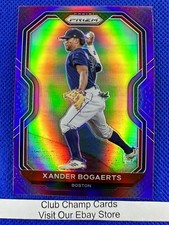 2021 #215 Xander Bogaerts Panini Prizm Baseball Purple Prizm Tier III Red Sox