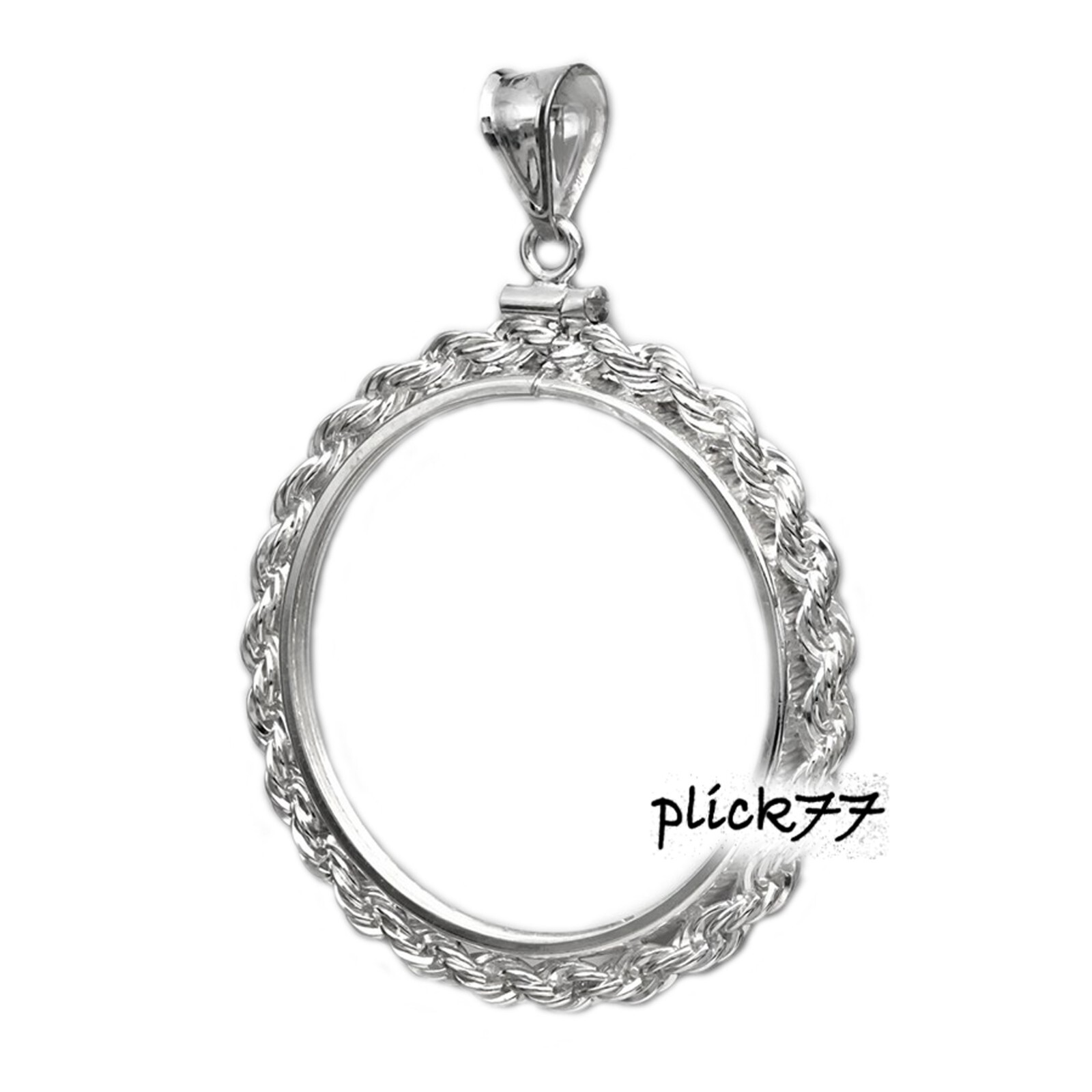 US Quarter Sterling Silver Rope Frame Mount Bezel | eBay